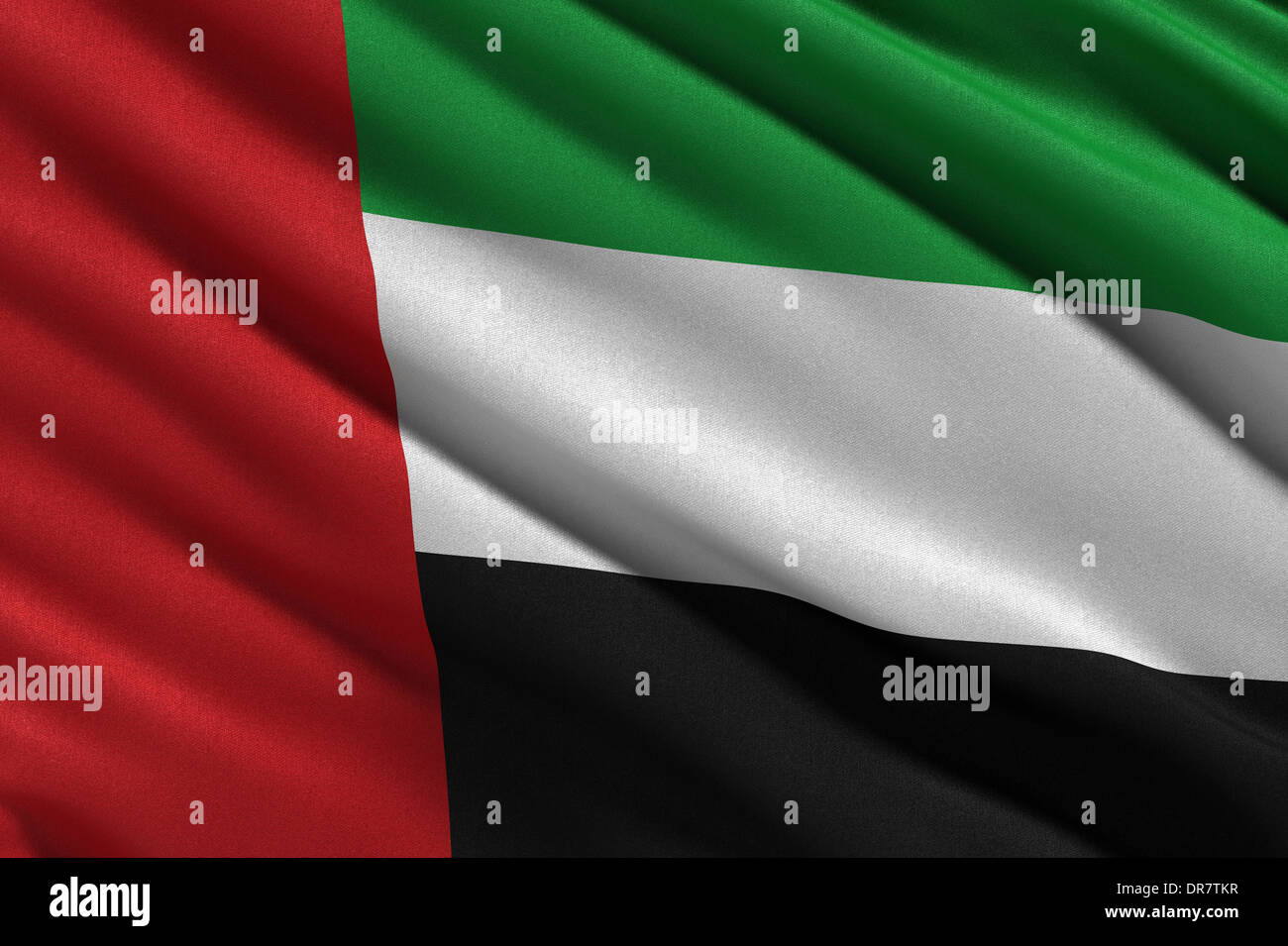 Bandiera degli Emirati Arabi Uniti Foto Stock