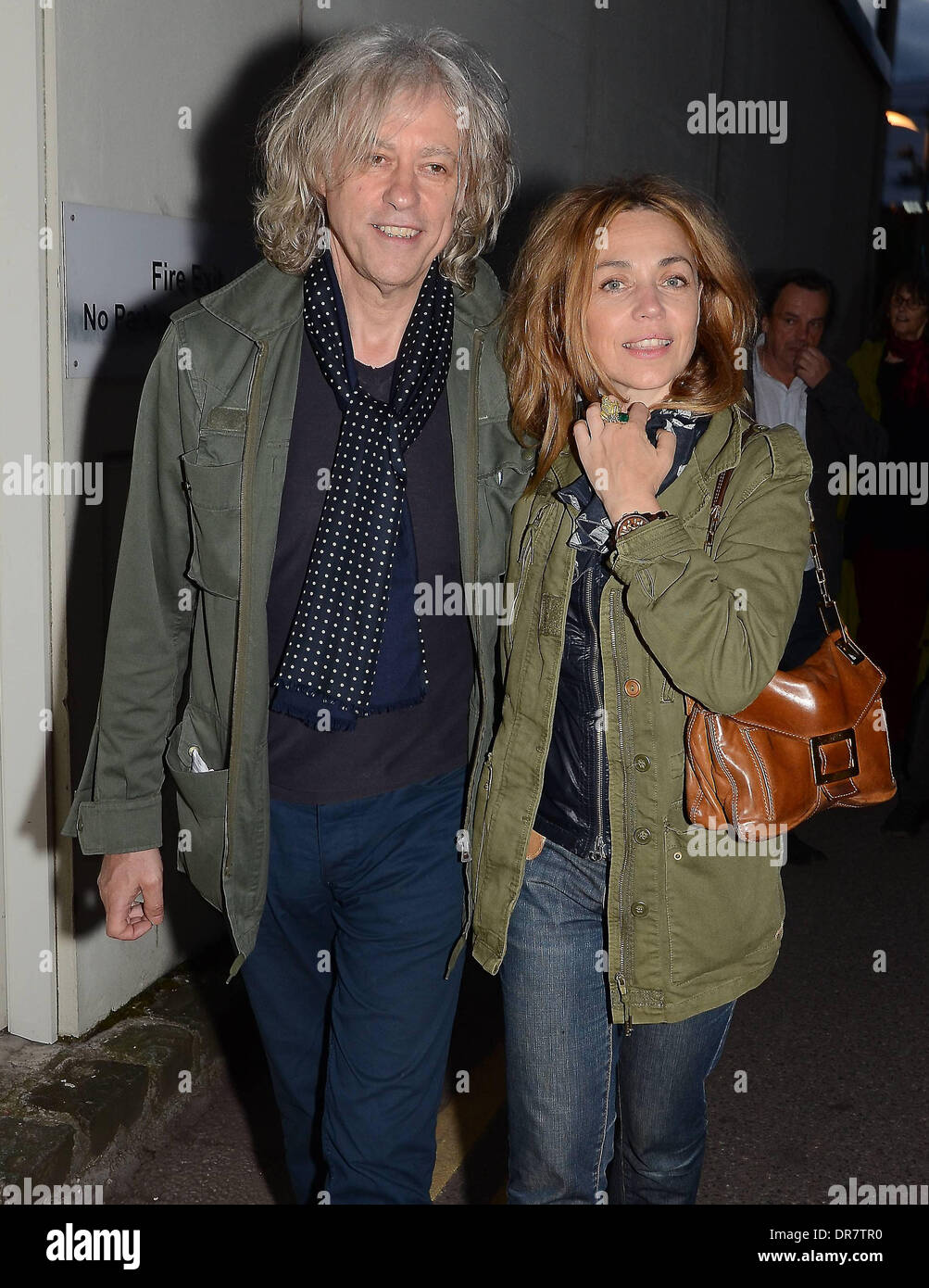 Bob Geldof e Jeanne Marine celebrità frequentare la signora Aung San Suu Kyi afterparty a Harry Crosbie's house in Dublin Docklands di Dublino, Irlanda - 18.06.12 Foto Stock