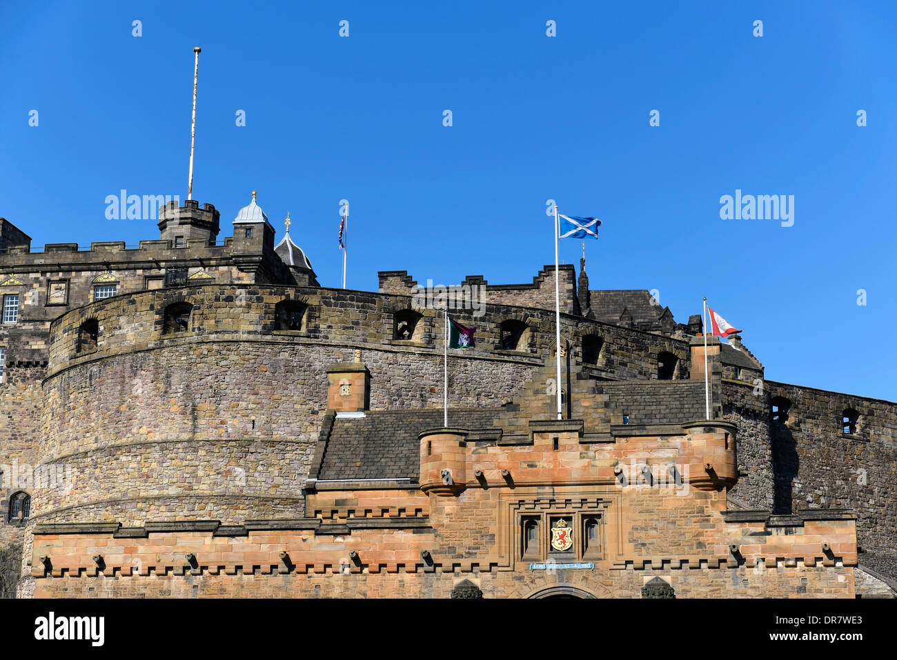 Il Castello di Edimburgo, Edimburgo, Scozia, Regno Unito Castle Foto Stock