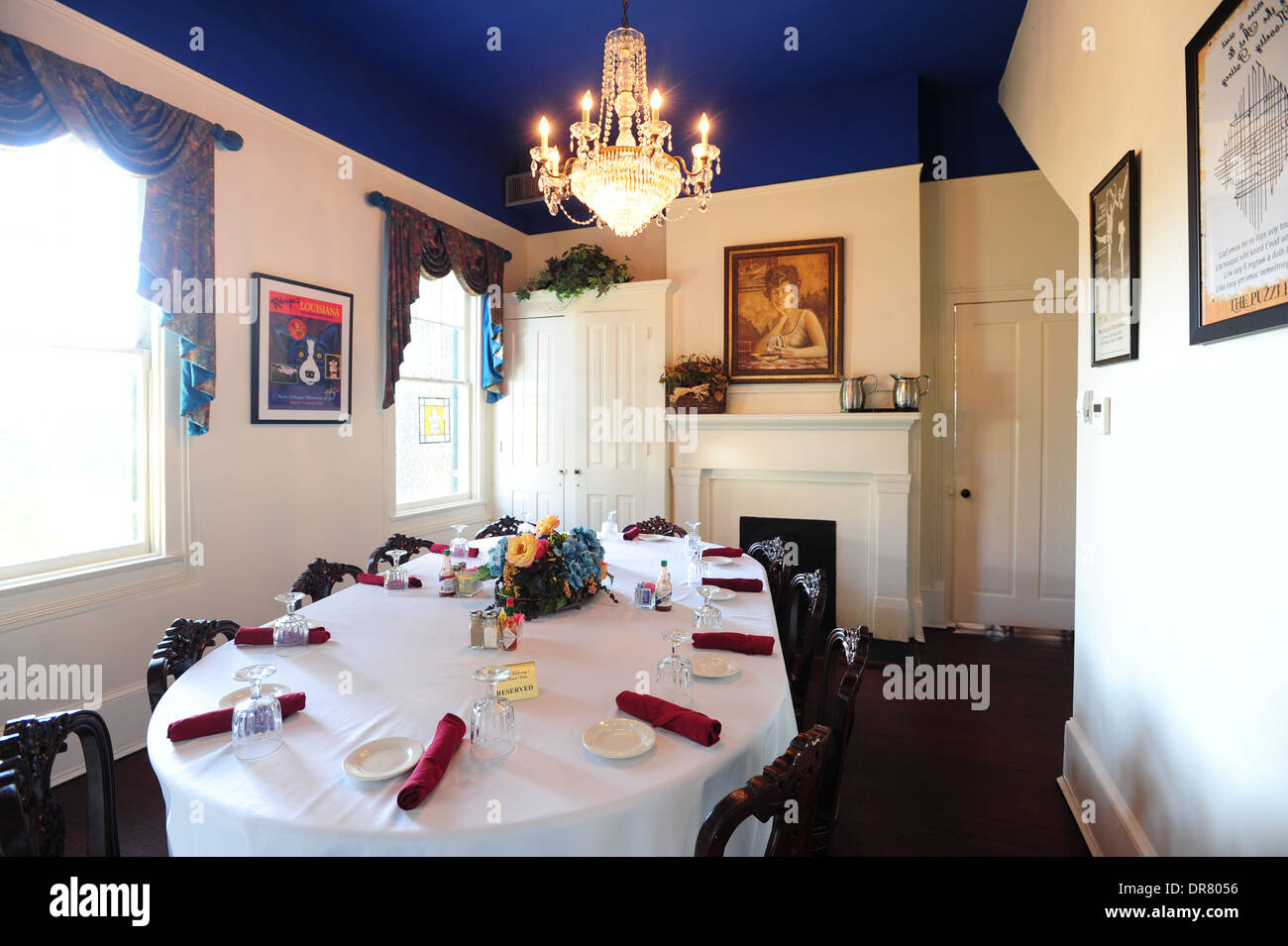Stati Uniti Mississippi MS Biloxi ristoranti Maria Mahoney all'interno di una sala da pranzo seafood Tom Clancey Foto Stock