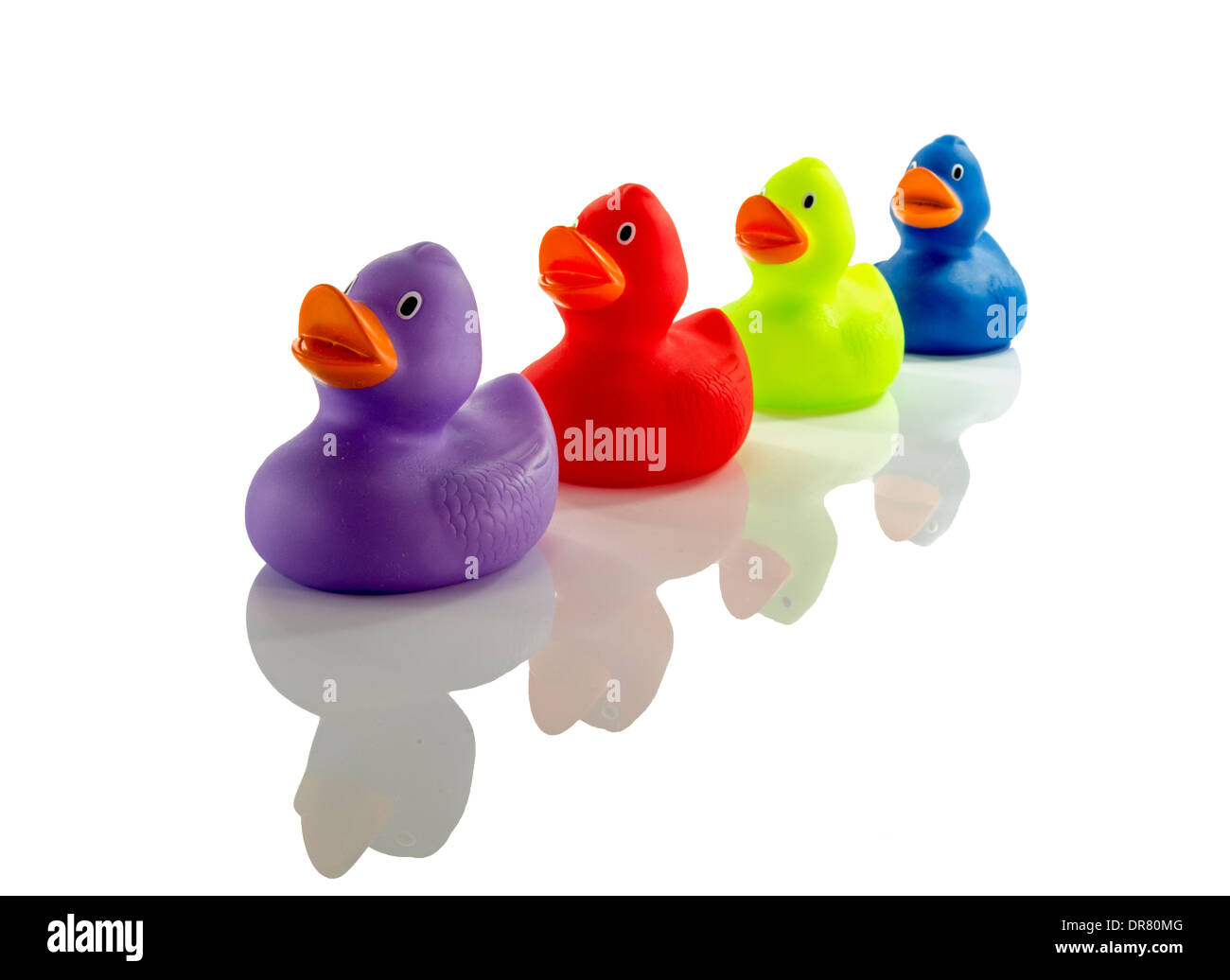 Toy anatre isolati su sfondo bianco Foto Stock