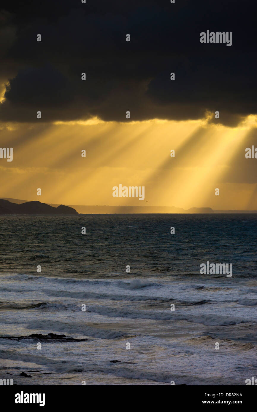 Bude; guardando al mare; Cornovaglia; Regno Unito Foto Stock