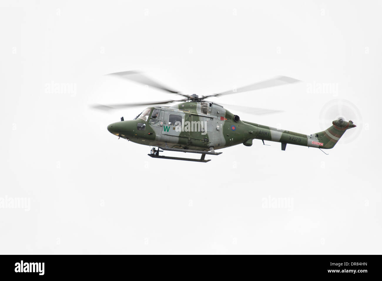 Esercito britannico un elicottero Westland Lynx AH7 da 671 Squadriglia con base a Middle Wallop in Hampshire visualizza a 2013 RIAT Foto Stock