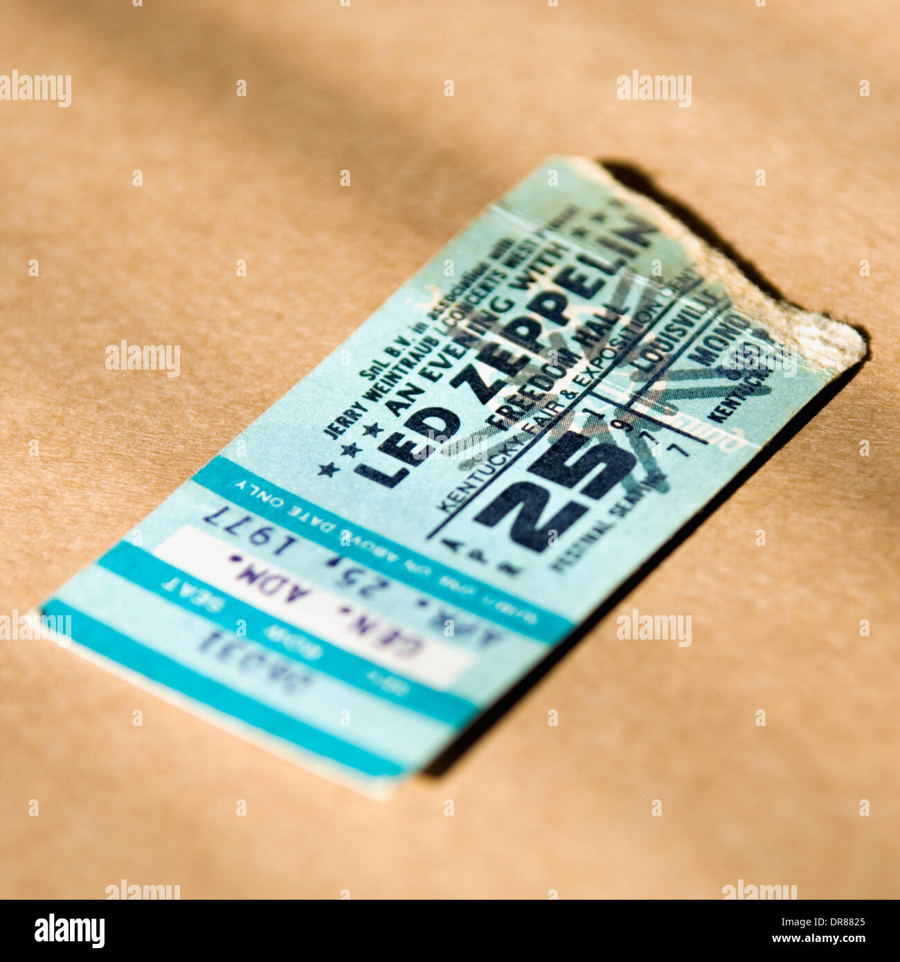 Led Zeppelin Stub del biglietto dal 1977 Foto Stock