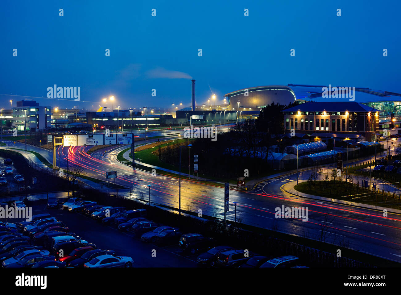 Aeroporto di Dublino in prima serata Foto Stock