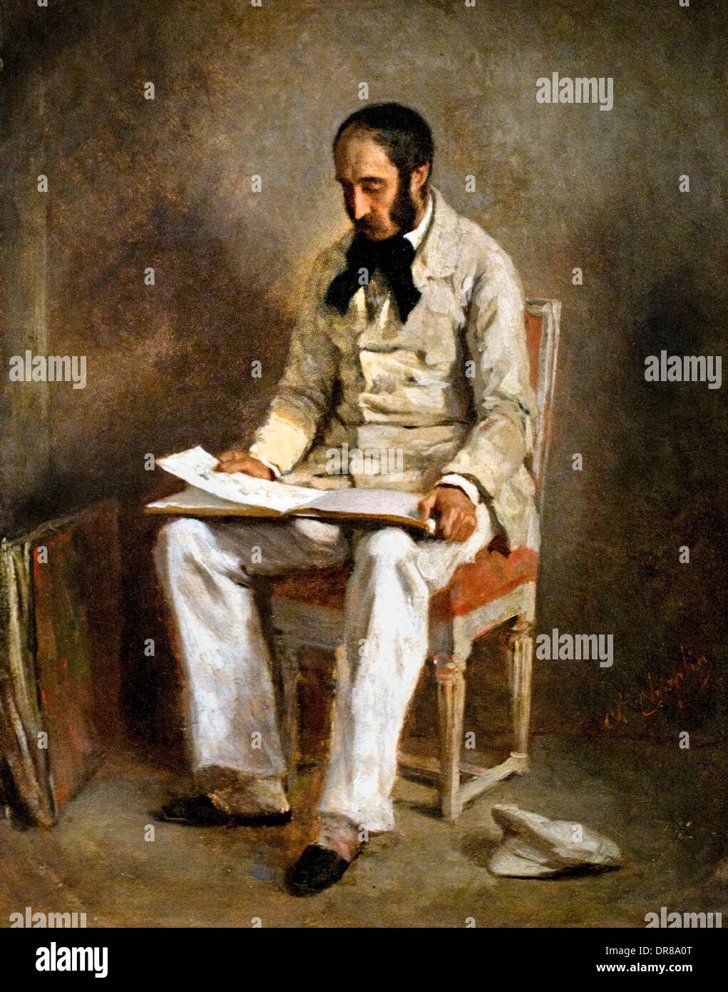 Ritratto di Ernest Feydeau da Charles Joshua Chaplin 1825-1891 Francia - Francese Foto Stock