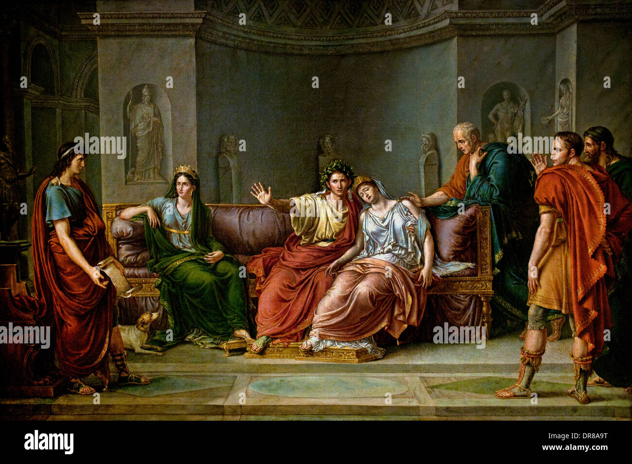 Virgilio la lettura dell'Eneide di fronte all'imperatore Augusto e sua moglie Livia Jean-Baptiste Wicar Giuseppe (1762-1834) Francia - Francese Foto Stock