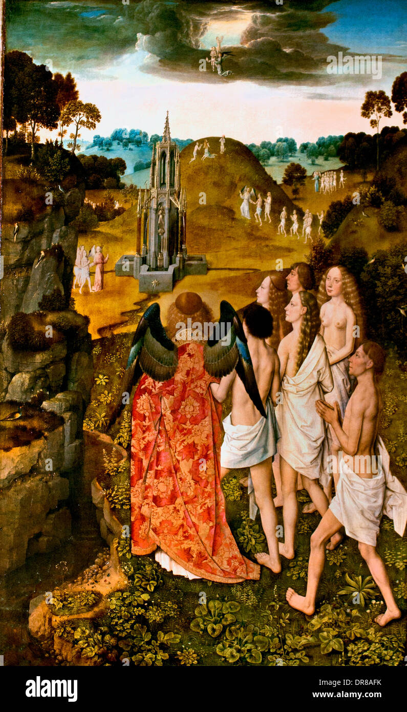 L'Ascensione di eletti o il paradiso terrestre DIRK DIRCK DIERIC ATTACCHI Il Sambuco 1420-1475 olandese Paesi Bassi Foto Stock