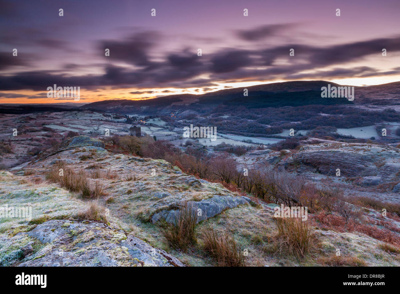 Il castello di Dolwyddelan (gallese: Castell Dolwyddelan) era nativo Welsh castello situato nei pressi di Dolwyddelan a Conwy County Foto Stock