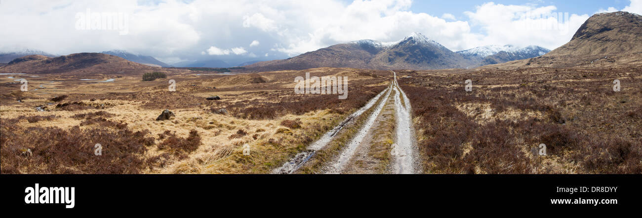 La West Highland Way crossing Rannoch Moor Foto Stock