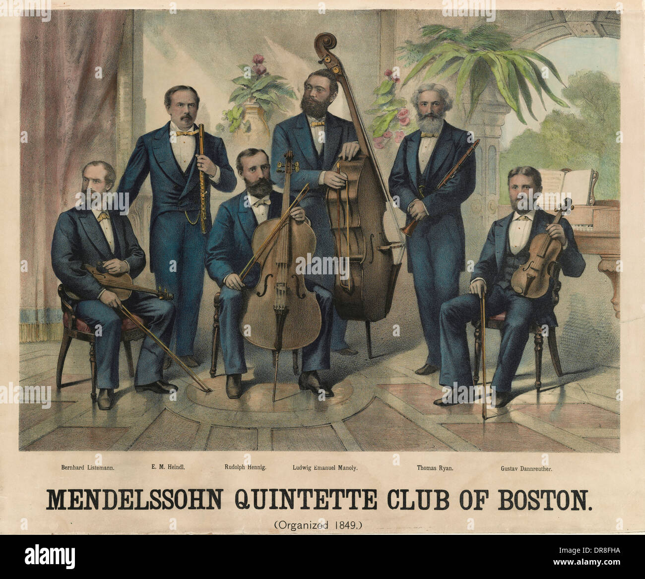 Mendelssohn Quintette Club di Boston (organizzato 1849) Foto Stock