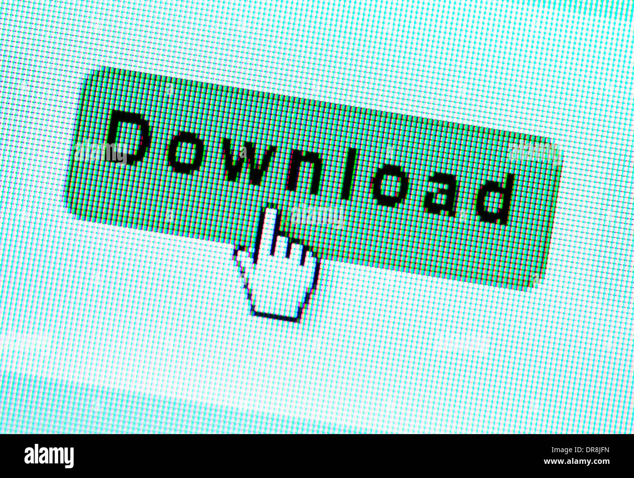 Monitor computer schermo, concetto di file online scaricare Foto Stock