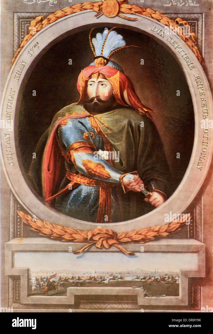 Bagno turco sultano ottomano Murad IV (1612-1640) Ghazi ritratto dipinto Foto Stock