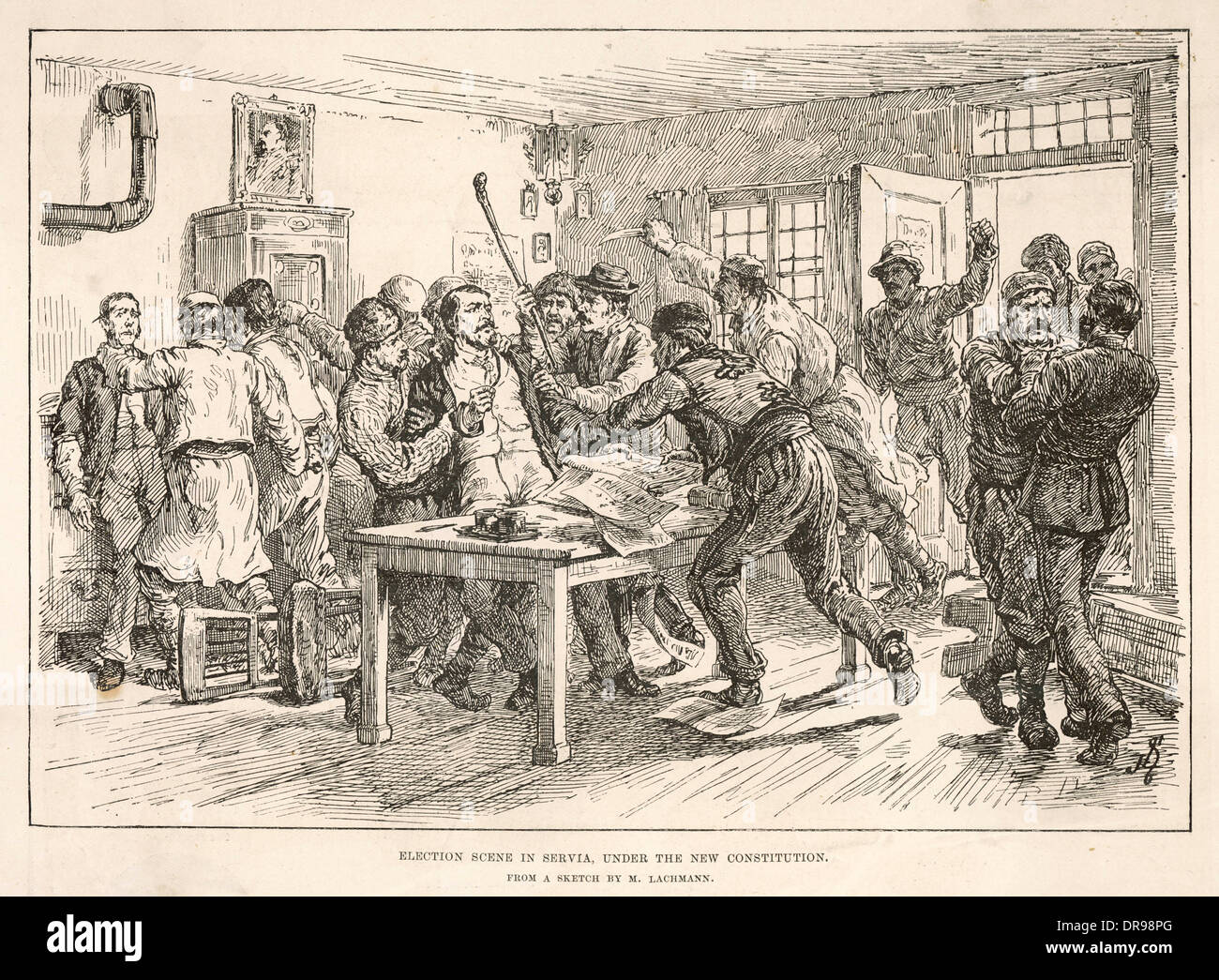 SERBIA - più scontri Foto Stock