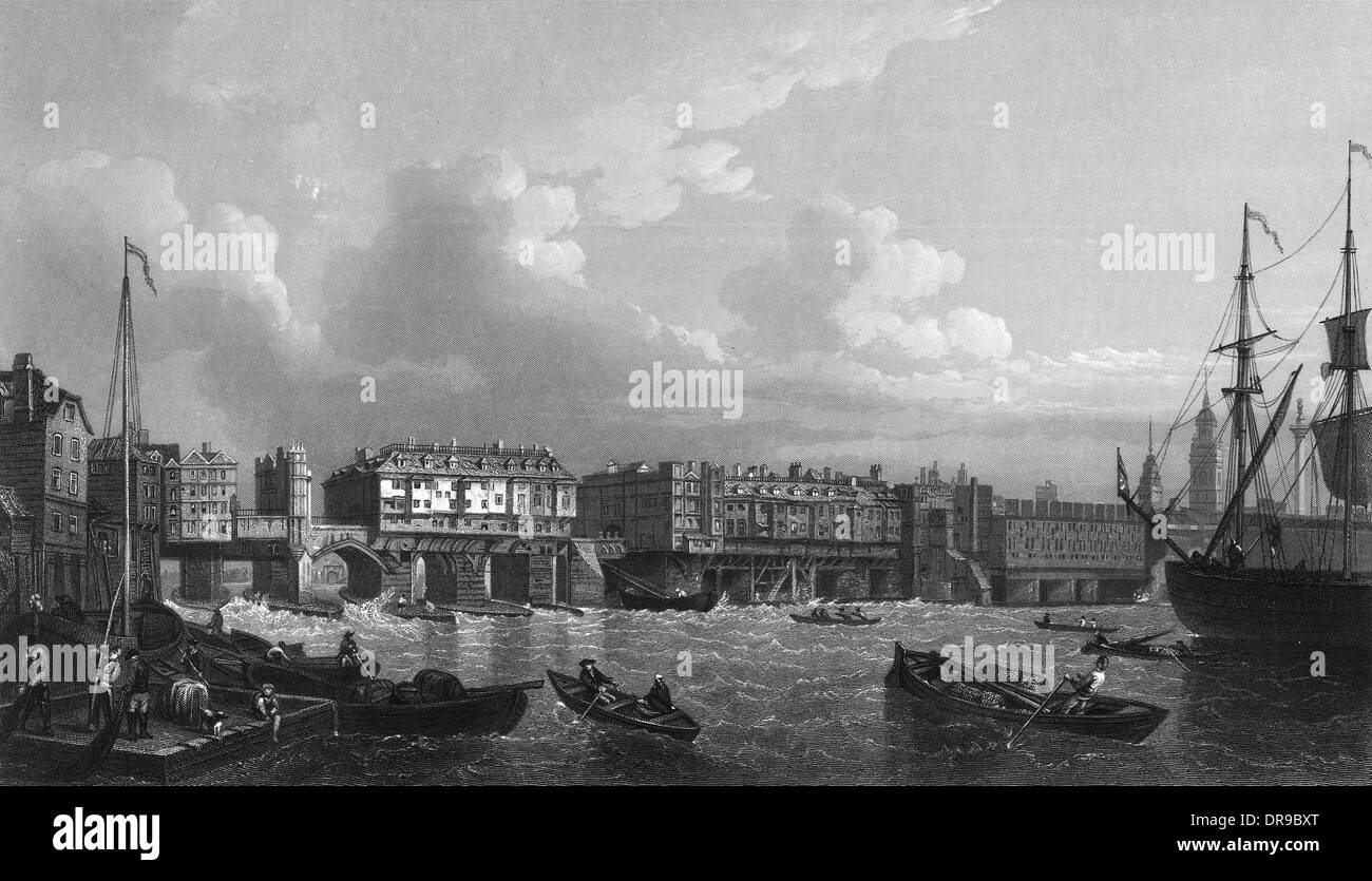 Il vecchio ponte di Londra Foto Stock