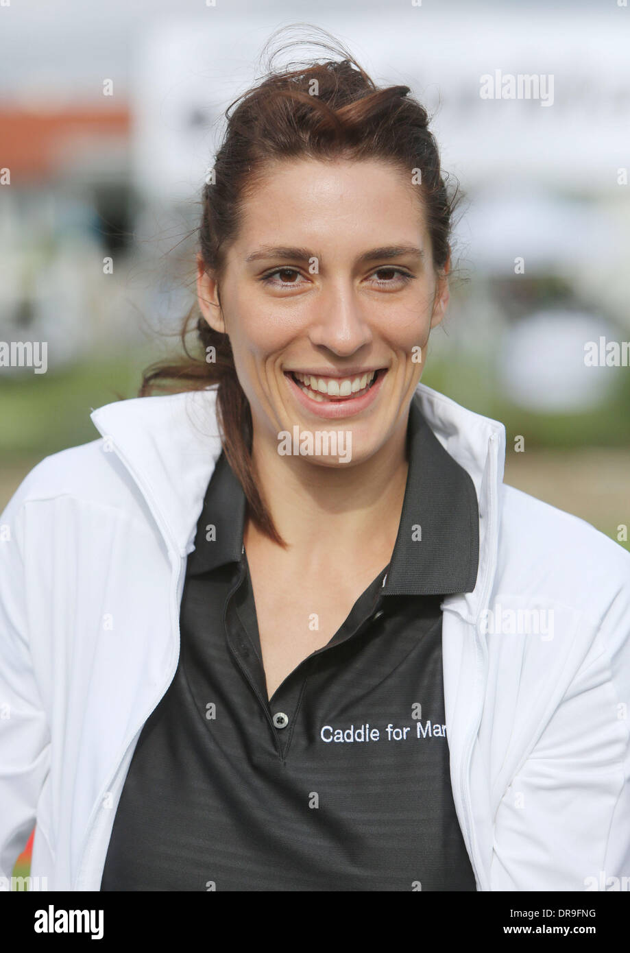 Il tedesco giocatore di tennis Andrea Petkovic Il TaylorMade-adidas Pro-Am golf tournament a Golf-Club Herzogenaurach Herzogenaurach, Germania - 25.06.12 Foto Stock