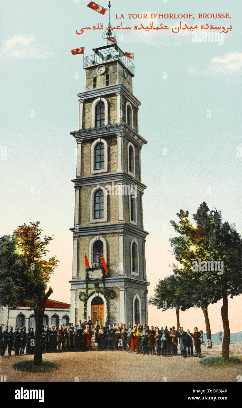Torre dell Orologio - Bursa, Turchia Foto Stock
