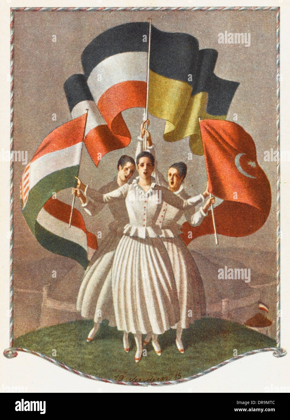 Gli alleati tedeschi della prima guerra mondiale Foto Stock