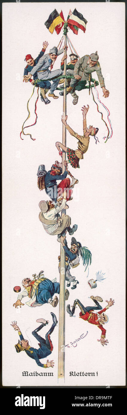 Gli alleati tedeschi nella parte superiore del palo Foto Stock