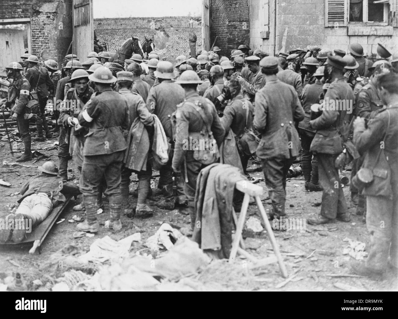 La battaglia di Amiens 1918 Foto Stock