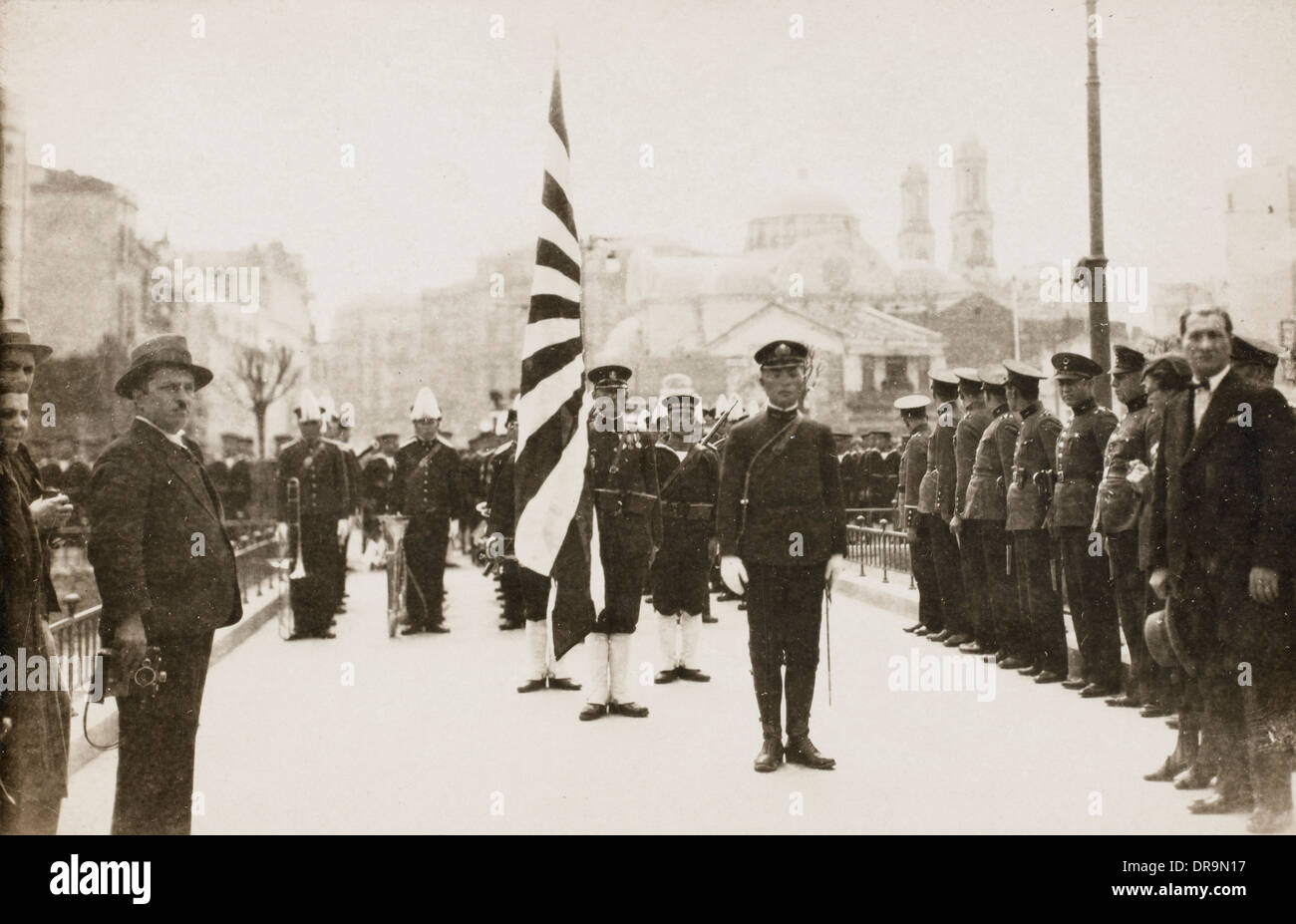 Riesame delle truppe giapponesi da Ataturk Foto Stock