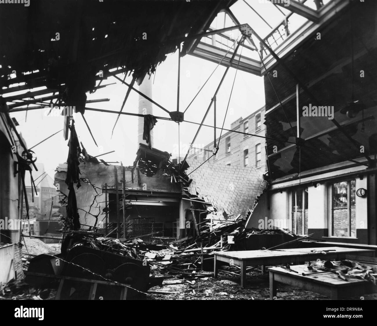 Risultati di un Gotha air raid su Londra, 1917 Foto Stock