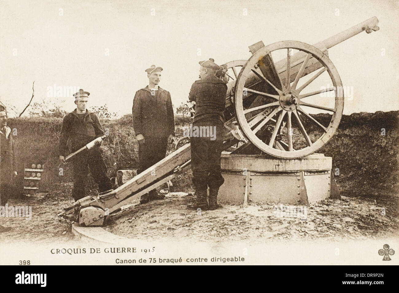 Anti-dirigibile batteria Foto Stock