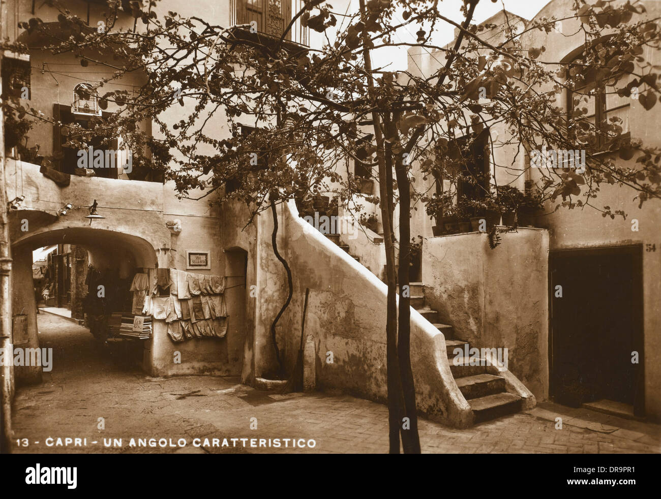 Un tipico angolo su Capri - Italia Foto Stock