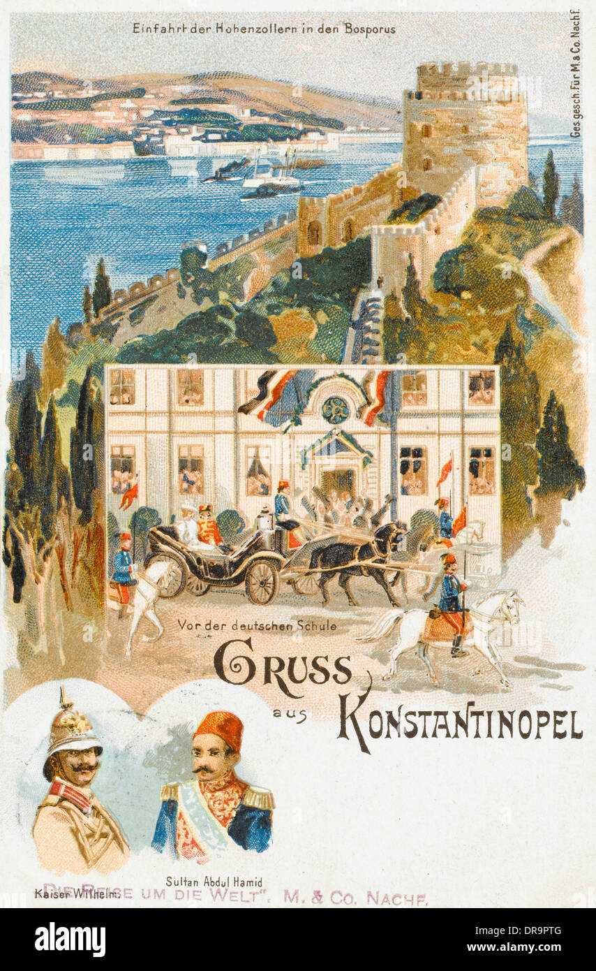 Visita del Kaiser tedesco per la Turchia Foto Stock