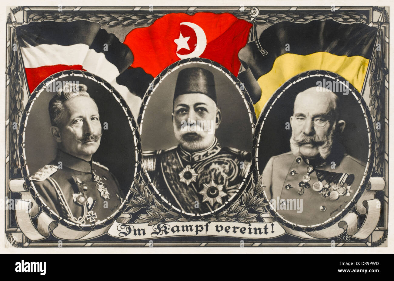 Sultan Mehmed V Reshad della Turchia e alleati Foto Stock