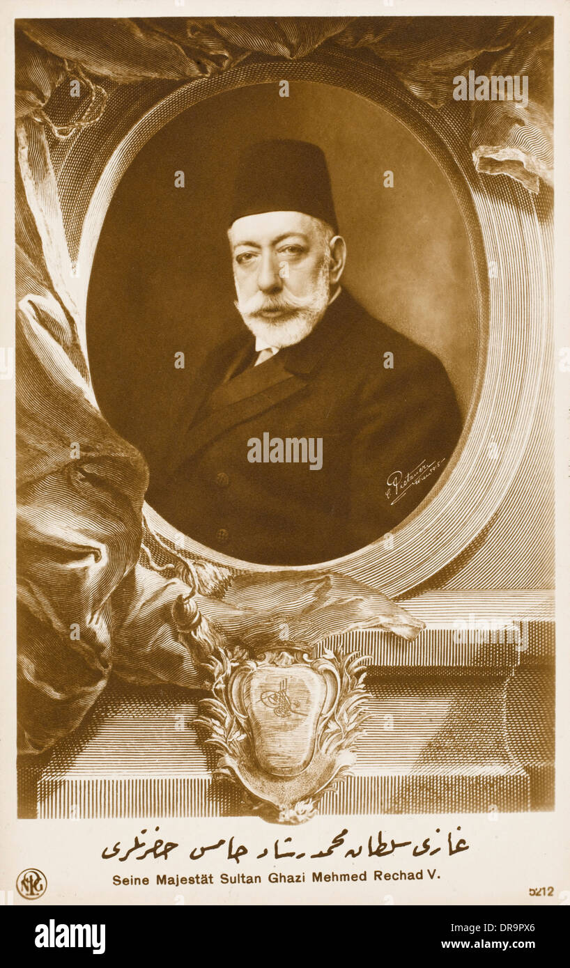 Sultan Mehmed V Reshad della Turchia Foto Stock