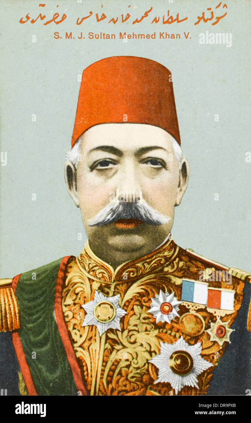 Sultan Mehmed V Reshad della Turchia Foto Stock