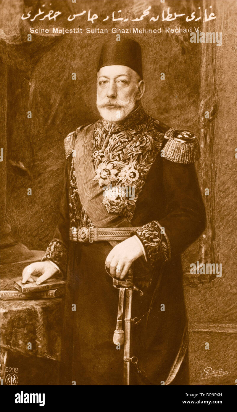 Sultan Mehmed V Reshad della Turchia Foto Stock