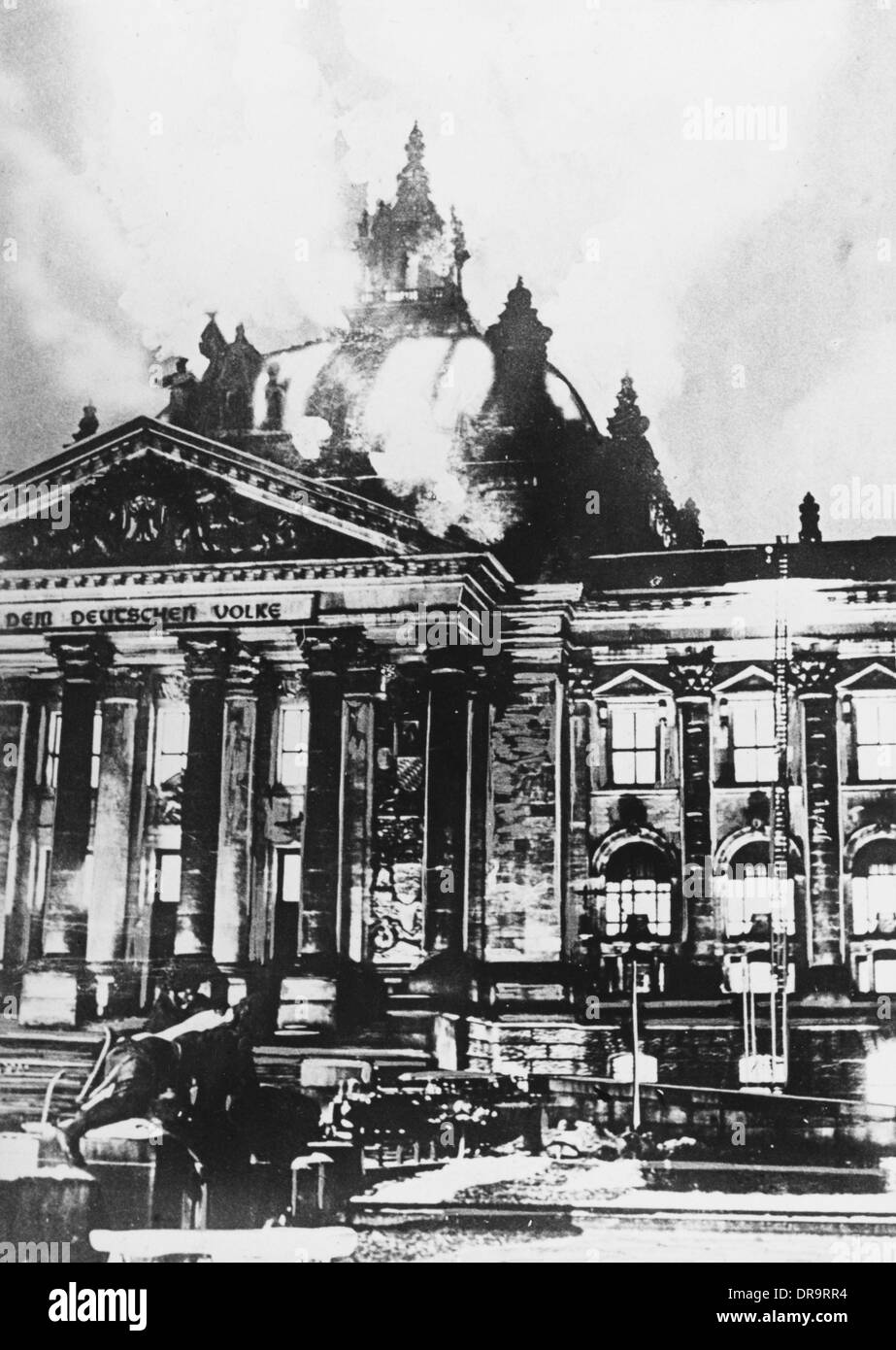 La masterizzazione del Reichstag 1933 Foto Stock