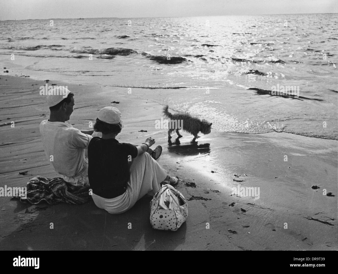 Il tedesco vacanze in spiaggia 1930s Foto Stock
