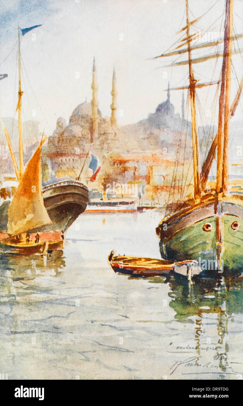 Vista attraverso il Golden Horn Foto Stock
