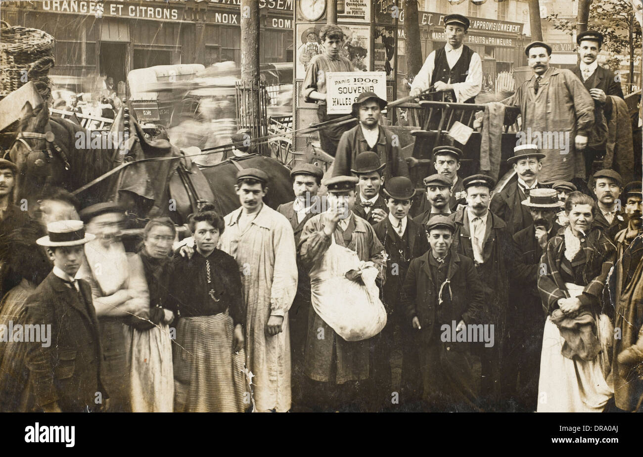 Les Halles - Paris - Operatori di mercato Foto Stock