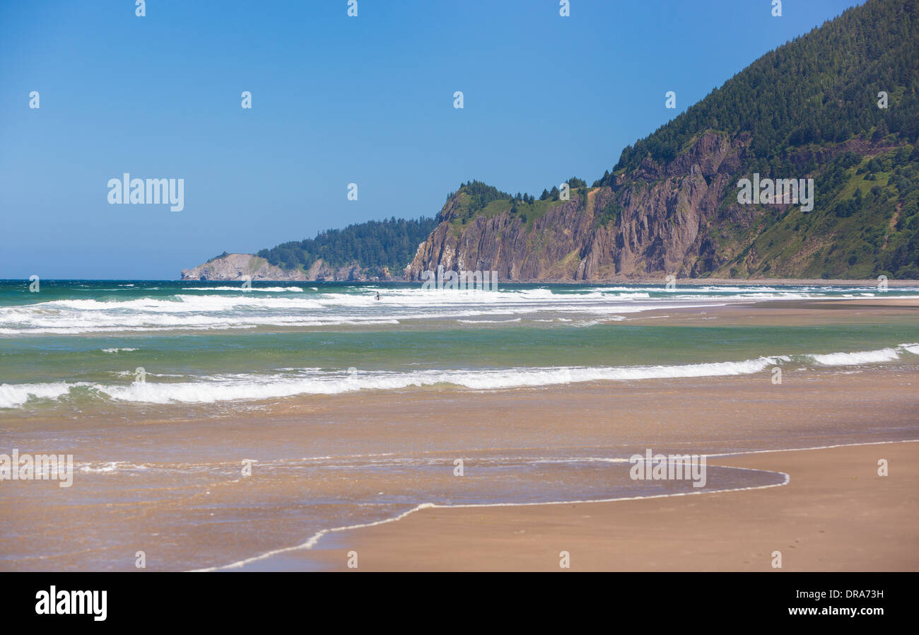 MANZANITA, OREGON, Stati Uniti d'America - spiaggia sulla costa dell'Oregon. Foto Stock