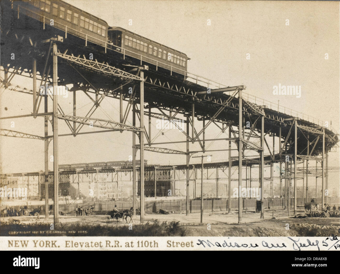 La ferrovia sopraelevata alla 110a strada immagini e fotografie stock