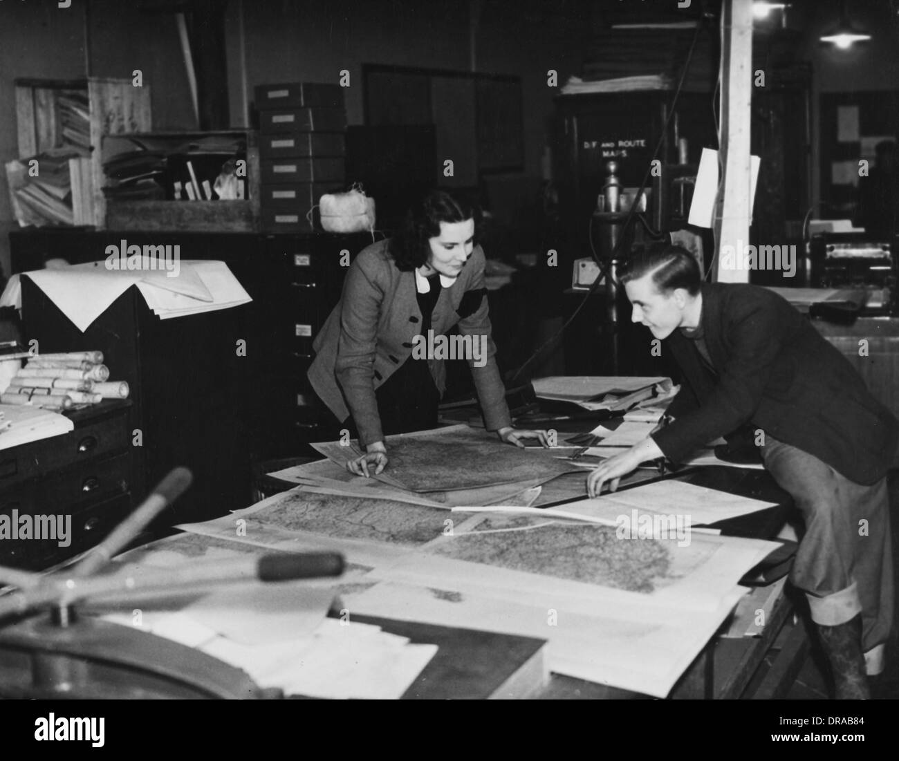 Mappa Reparto, DURANTE LA SECONDA GUERRA MONDIALE Foto stock Alamy