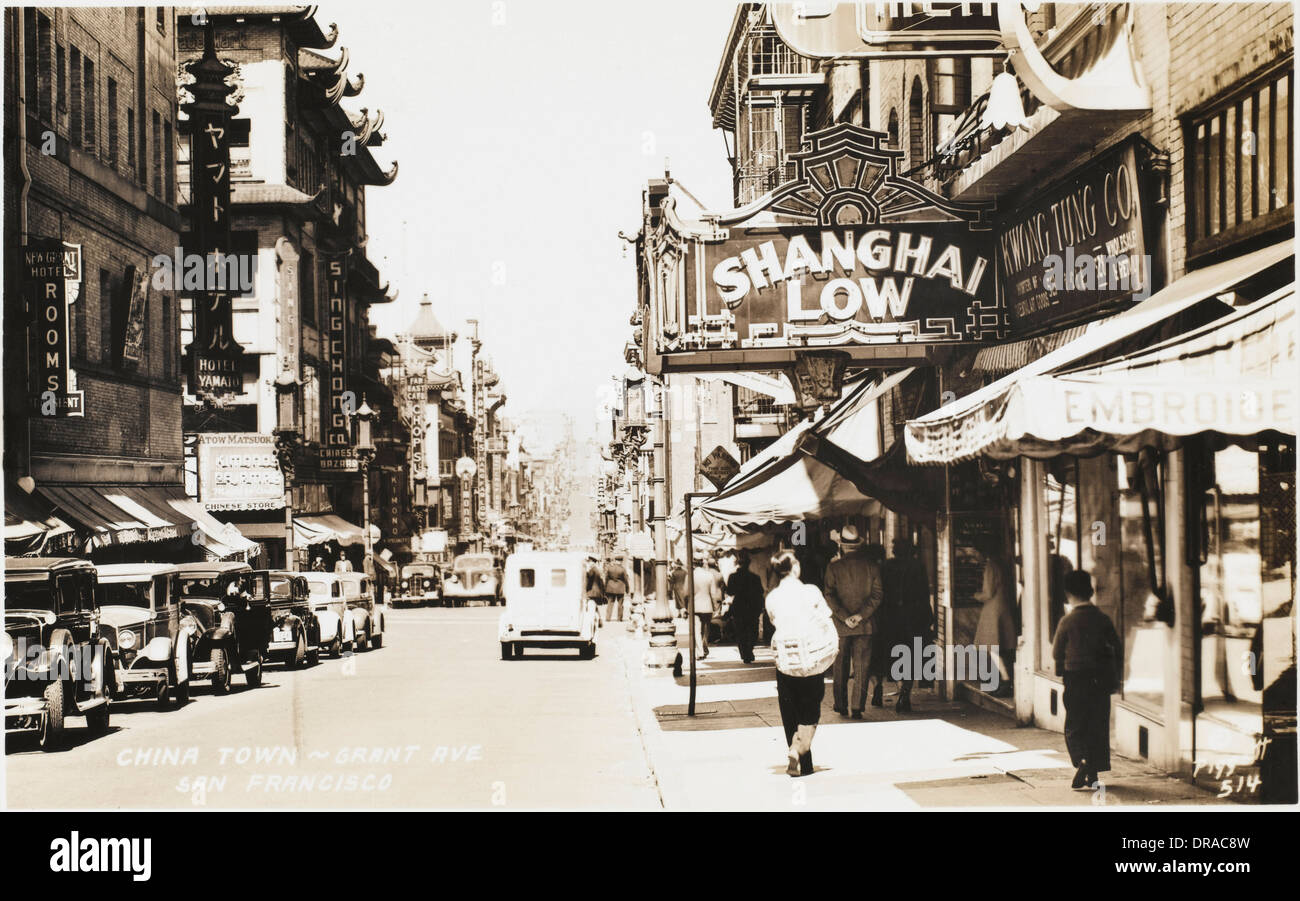 San Francisco - Grant Avenue, a Chinatown Foto Stock