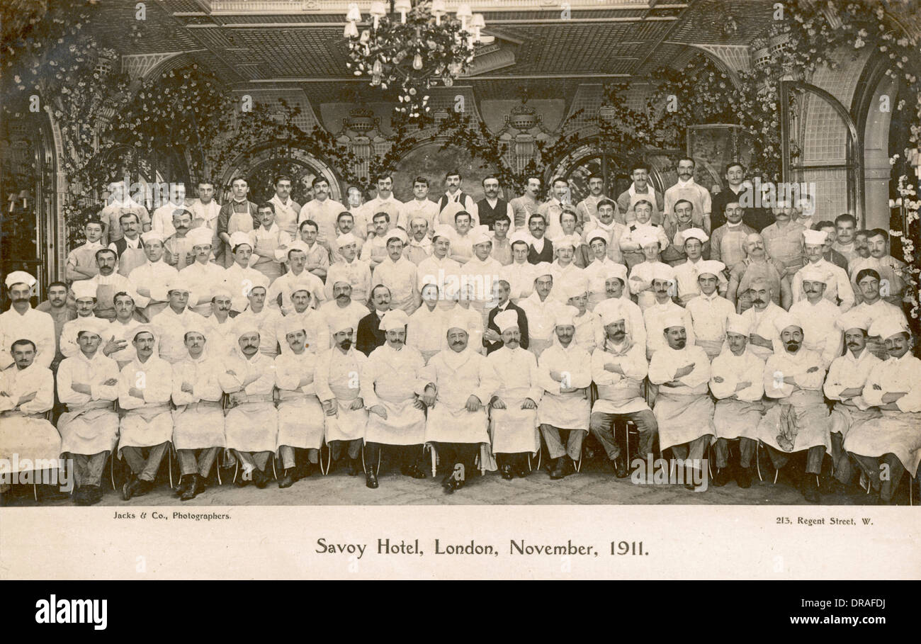 Personale del Savoy Hotel, 1911 Foto Stock