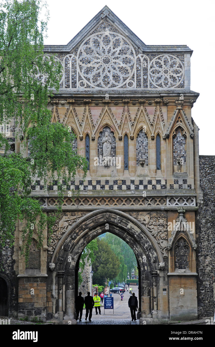 Il Gate Ethelbert Norwich Cathedral Foto Stock