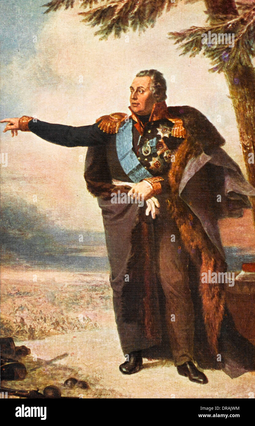 Il principe Mikhail Kutuzòv Foto Stock