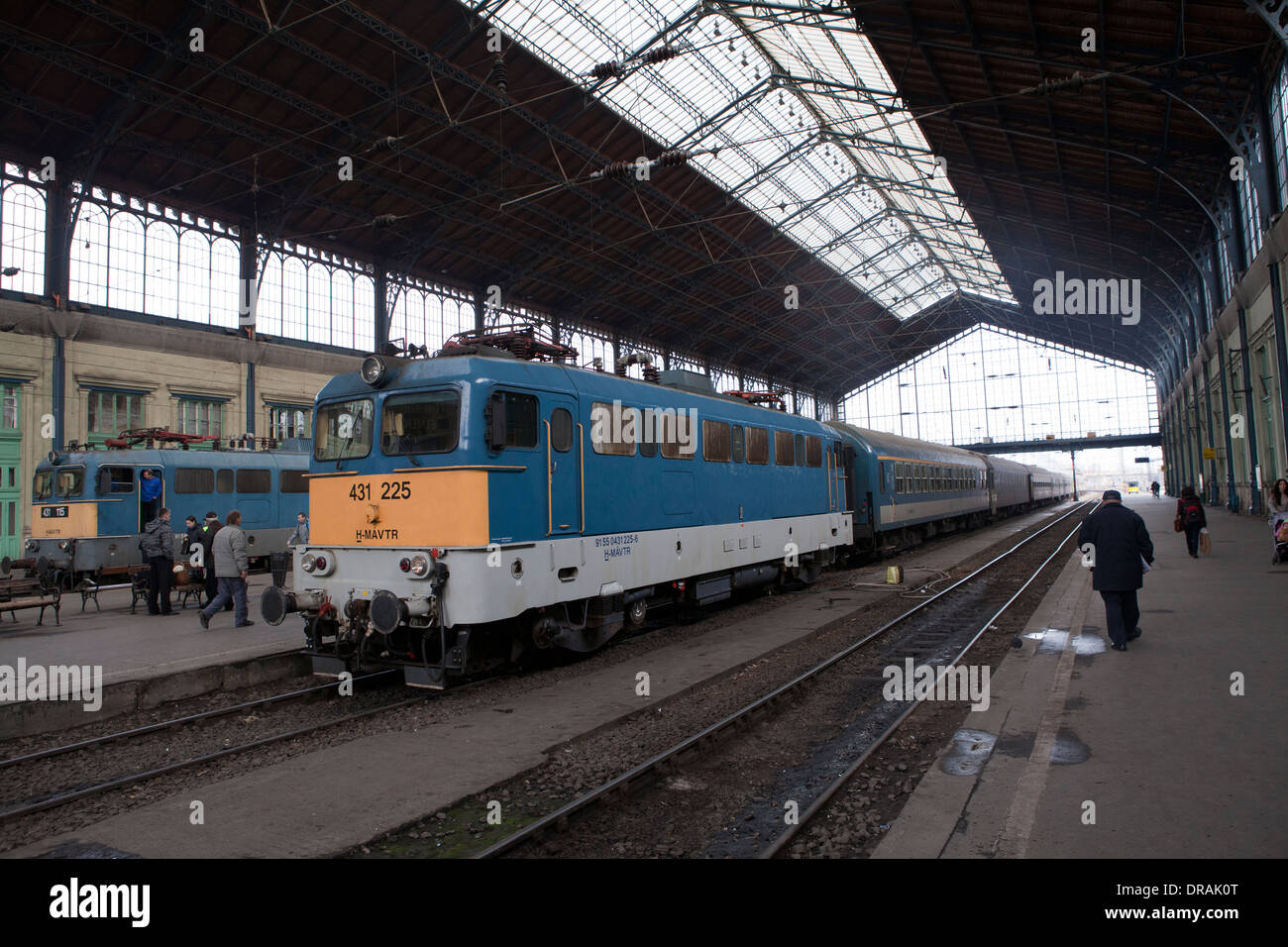 Budapest-Keleti Terminal Ferroviario Foto Stock