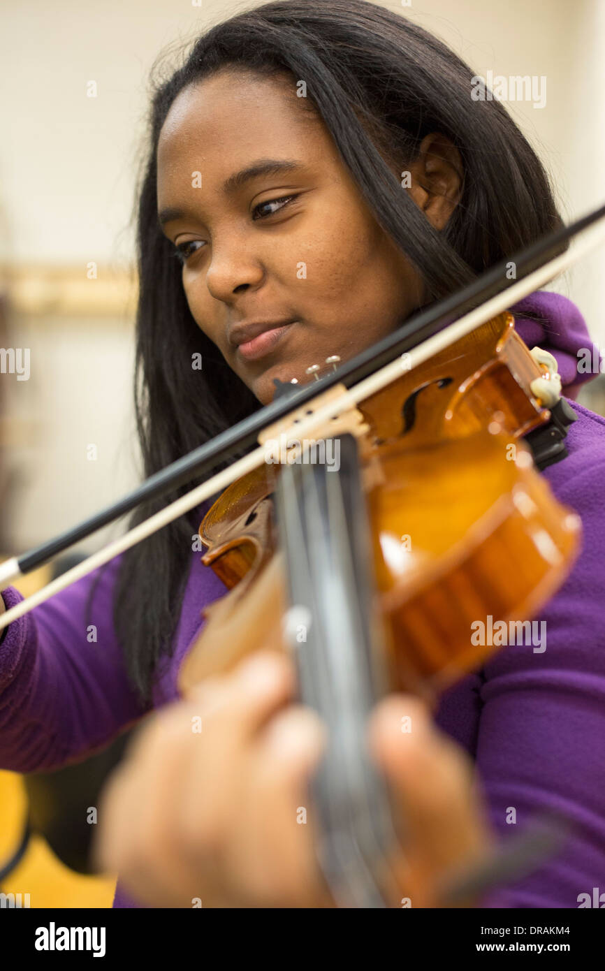 Scuola di Musica di classe Foto Stock