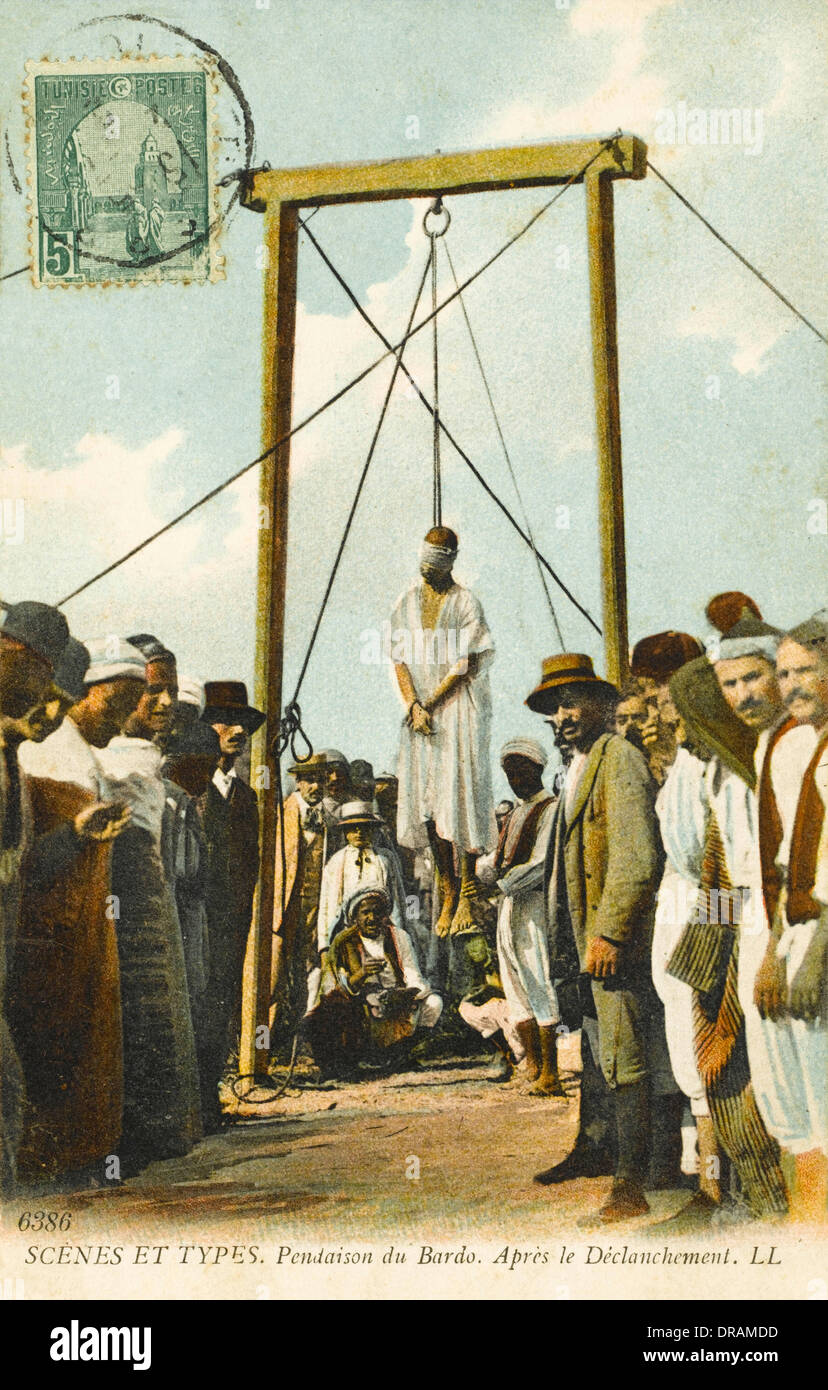 Esecuzione nei giardini del Palazzo del Bardo di Tunisi Foto Stock