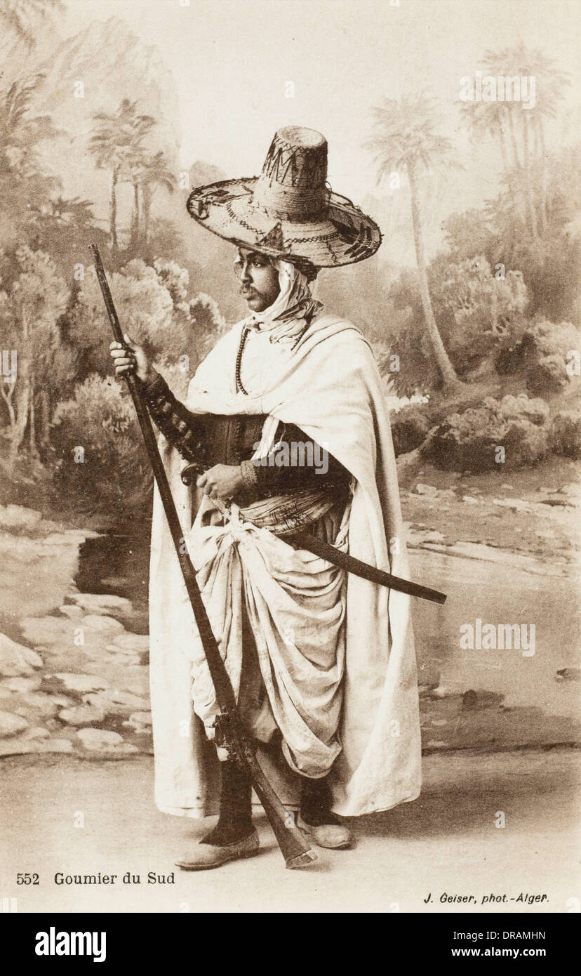 Soldato da sud dell'Algeria Foto Stock