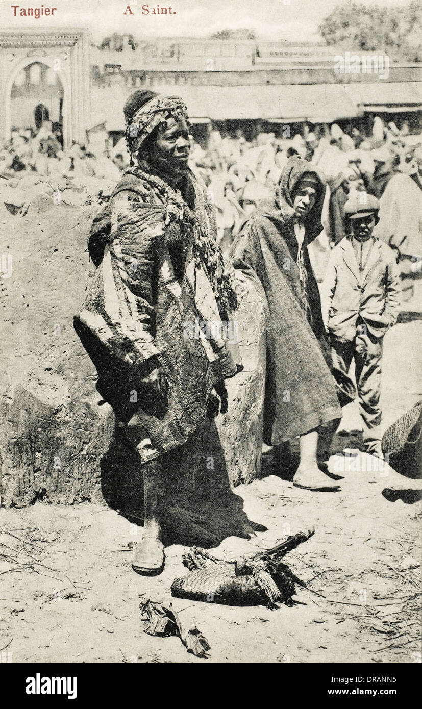 Un uomo santo, Tangeri, Marocco Foto Stock