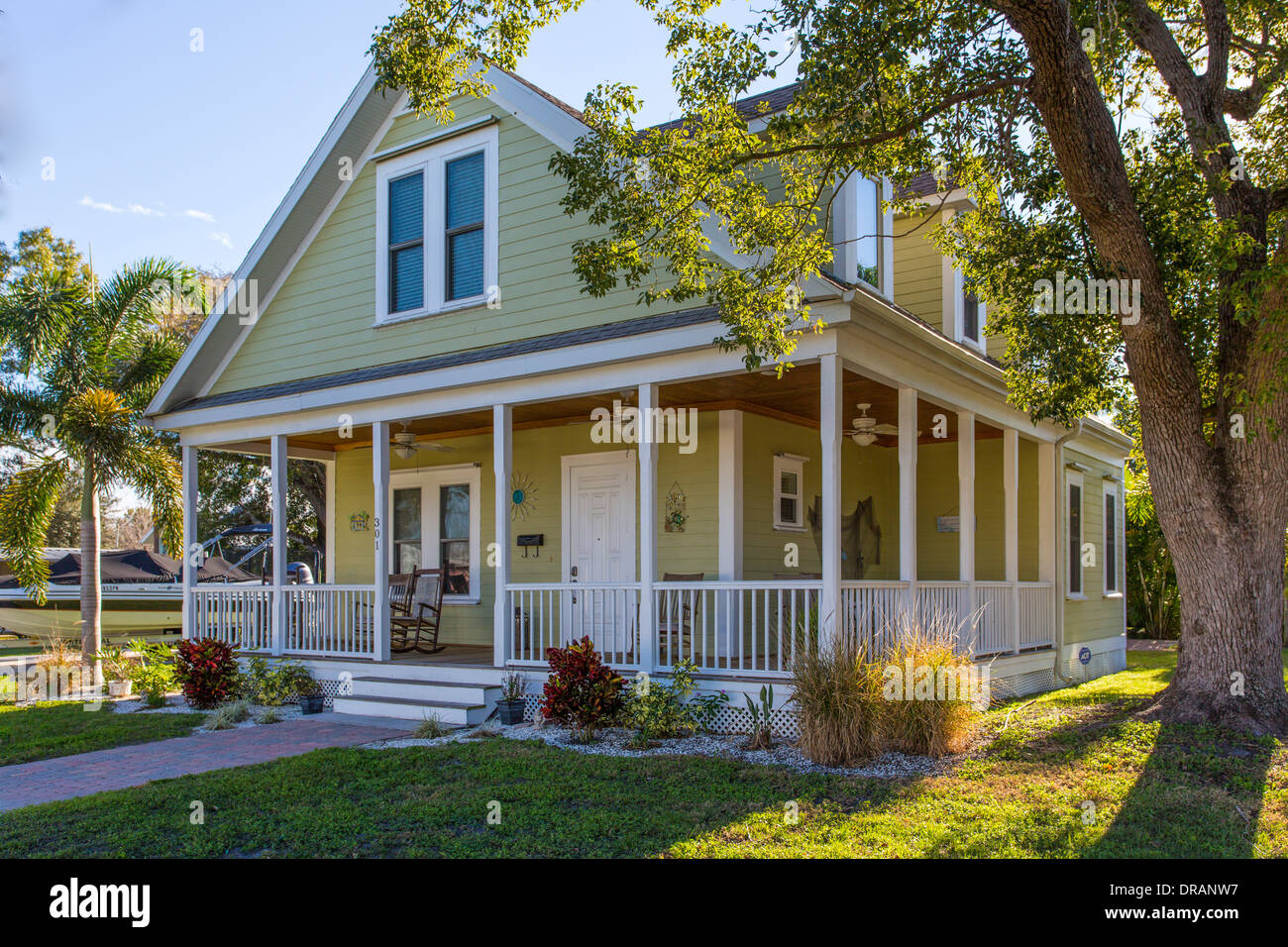 American artigiano bungalow casa in Punta Gorda Florida Foto Stock